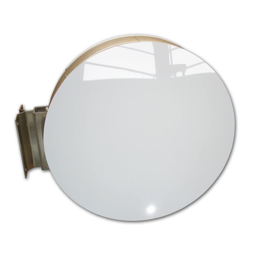 Leuchtausleger LED rund, beidseitig, mit Haube 500mm x 500mm